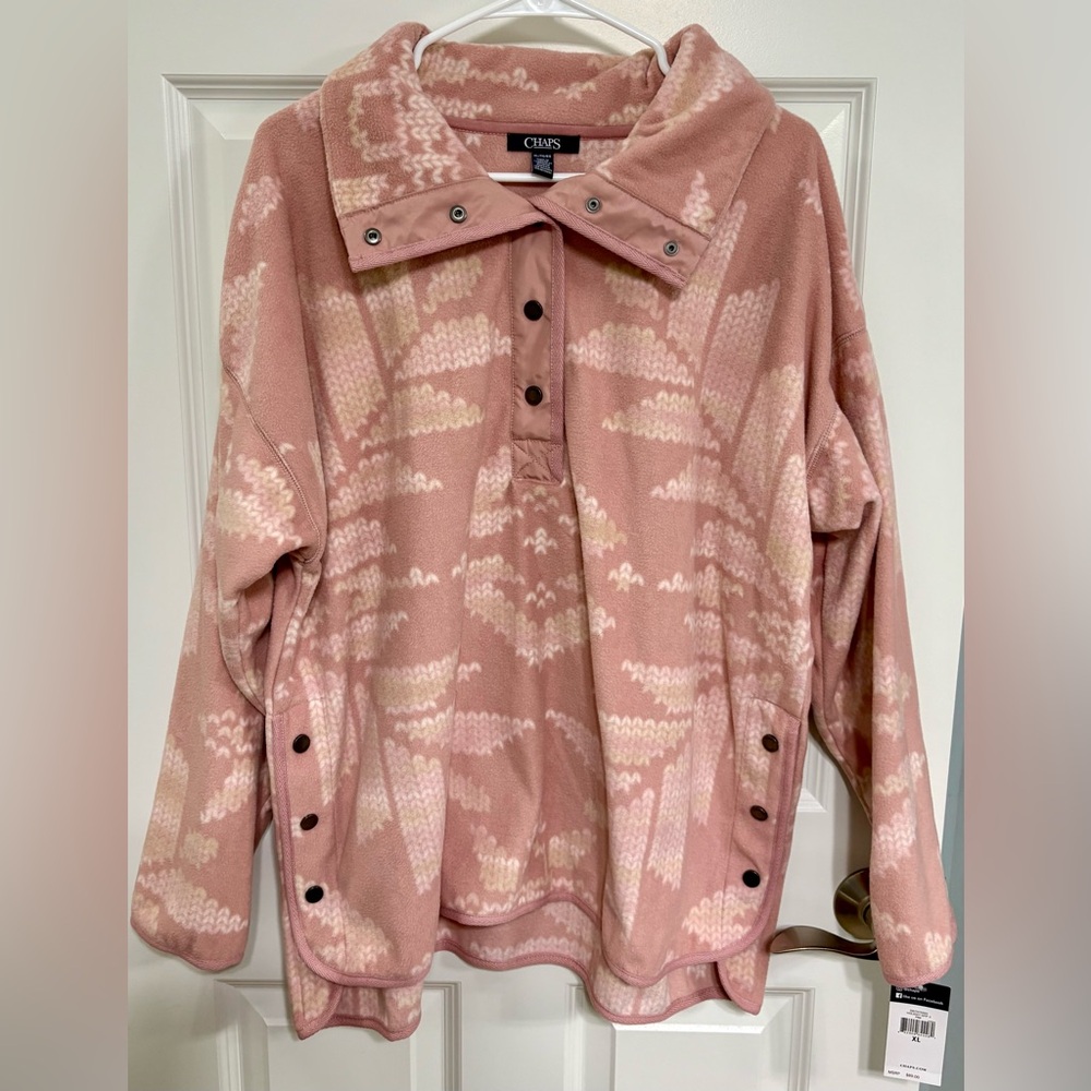 Chaps Pink and Cream fleece